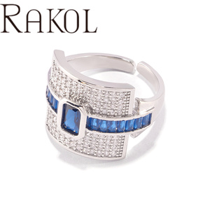 แหวนฮิปฮอปหรูหราเซอร์โคเนียเซอร์โคเนียเพชรเต็ม RP2143 rakol - Product Image 5