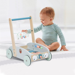 Marchette en bois écologique avec blocs à pousser jouet éducatif pour enfants unisexes âgés de 5 à 7 ans technique peinte apprentissage des enfants - Product Image 2