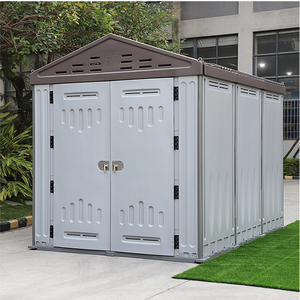 Caseta <span class=keywords><strong>de</strong></span> Almacenamiento Exterior Portátil <span class=keywords><strong>de</strong></span> Plástico con Marco Metálico Impermeable, Marca Toppla, Económica - Product Image 1
