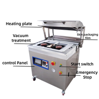 Machine de mise sous vide électrique pour plateaux alimentaires, scelleuse de filets de poisson, de poitrines de poulet et de saumon, machine d'emballage sous film pour steak