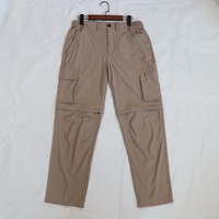 Celana Cargo Outdoor Custom Logo, Dapat Diubah Menjadi Celana Pendek, Pria, Cepat Kering, Bahan Nylon, Untuk Hiking, Camping, Memancing, Multi Kantong