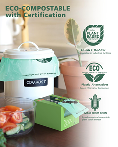 Thân thiện với môi trường và phân hủy sinh học 1.2 gallon không có mùi thơm có thể phân hủy hộ gia đình nhà bếp phòng tắm Túi rác cuộn - Product Image 5