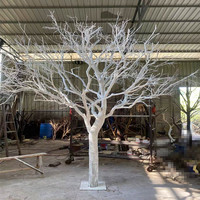 Arbre Artificiel Décoratif Grande Taille, Arbre à Vœux, Support de Repose pour Chat et Oiseau Style Branche, 100cm-200cm, en Tissu, pour Extérieur