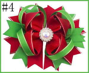 4,5 ''niñas perla inspirada princesa lazos para el cabello Clips colorido <span class=keywords><strong>plata</strong></span> pinza para el cabello Niños Accesorios para el cabello - Product Image 3