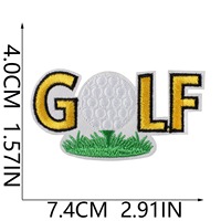 Lot de patchs brodés de golf à thermocoller pour veste, casquette, sac à dos, décoration artisanale DIY, motifs balle de golf, chariot de golf, sac de clubs