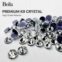 Lot de 10 grosses boîtes de strass à 16 facettes, en cristal de qualité supérieure, à dos plat, 2088 coupes, thermocollants, pour déguisements