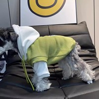 Vêtements pour animaux de compagnie tendance, sweat à capuche pour chien en coton écologique doublé de polaire, vêtements chauds pour chien pour l'hiver