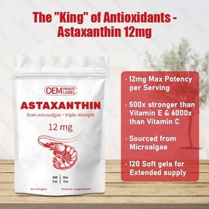 OEM/ODM แอสตาแซนธิน พรีเมียม แอสตาแซนธินเสริมอาหาร แหล่งจากสาหร่ายขนาดเล็ก ช่วยบำรุงสายตา ข้อต่อ การไหลเวียนภายในร่างกาย และสุขภาพผิว - Product Image 2