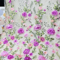 Kain Kasmir Baru Bordir Bunga untuk Gaun Malam Motif Tanaman Musim Gugur, Gaun Pengantin DIY Berbahan Renda, Panjang Sedang, Tali Spaghetti, Cepat Kering