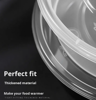 Bol à soupe rond empilable en plastique PP transparent toutes tailles avec couvercle pour la restauration, les buffets, les desserts et l'emballage à emporter