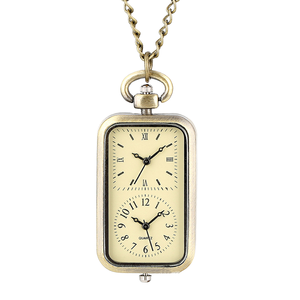 <span class=keywords><strong>Montre</strong></span> <span class=keywords><strong>de</strong></span> <span class=keywords><strong>Poche</strong></span> Carrée avec Chaîne Logo Sublimation Couleur Bronze Ancien Acceptée - Product Image 1