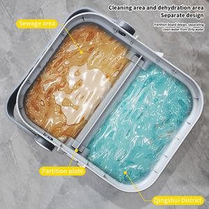 Set Mop Piatto con Secchio per Pulizia Pavimenti Senza Lavaggio a Mano, Rotazione a 360°, Mop Piatto e Secchio per Pulizia Pavimenti - Product Image 6