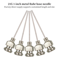 Aiguille de distribution Luer Lock en acier inoxydable 14G-34G, pointe de 1 pouce de long, pour la distribution de colle, de graisse et de fluides industriels