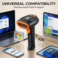 WCMI Lector de Códigos QR 2D Portátil, Escáner CMOS Inalámbrico de Mano con Pantalla, Directo de Fábrica, Ideal para Tiendas y Comercios