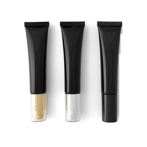 Tubos Cosméticos Blancos y Negros de 30/40/50 ml de Marca Privada, Dispensador de Bomba de Vacío de Aluminio Electrochapado, Botellas Vacías - Product Image 1