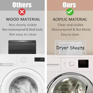 Distributeur de feuilles de séchage transparent, boîte de rangement pour tissus, adoucissant, acrylique, support pour la buanderie - Product Image 6