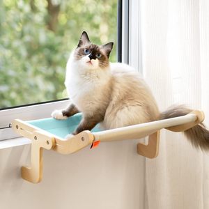 Gran madera y tela Oxford gato ventana percha hamaca colgante <span class=keywords><strong>nido</strong></span> <span class=keywords><strong>cama</strong></span> para balcón o cajón gato <span class=keywords><strong>cama</strong></span> asiento - Product Image 5