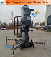 4-14m Élévateur portable en aluminium Échelle hydraulique verticale Mât en alliage d'aluminium Élévateurs électriques pour hommes