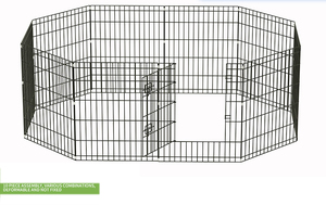 <span class=keywords><strong>Cage</strong></span> en métal pliable simple pour animaux de compagnie, clôture pour lapins, poulets, canards, petits chiens de taille moyenne - Product Image 6