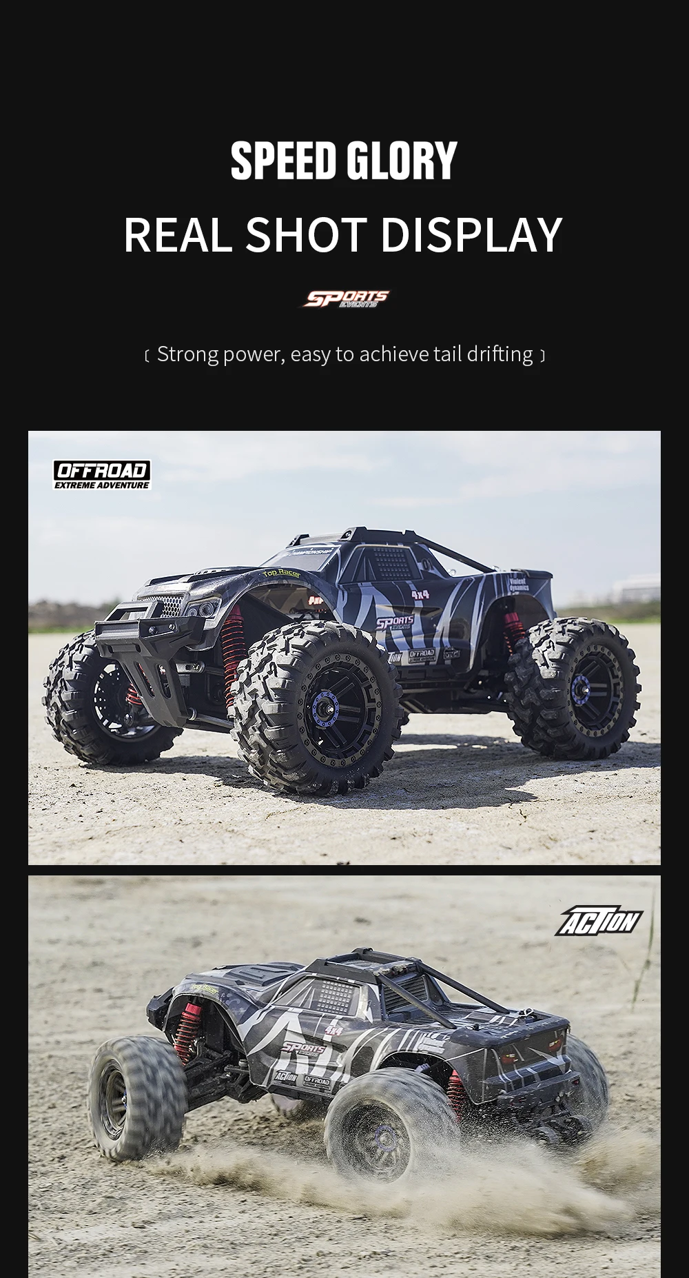 HOSHI KF10 RC CAR 1/10 Scale Truck 45KM/H High-Speed CAR Off-Road Vehicle high speed electric Climbing Vehicle Remote Control