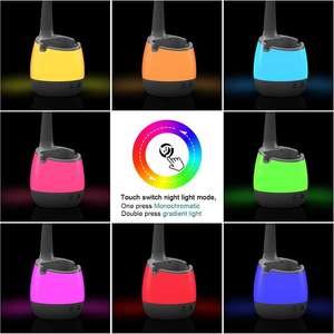 Lâmpada de mesa recarregável com suporte de caneta, luz de mudança de cor, lâmpada de mesa de cabeceira para quarto, quarto - Product Image 3
