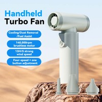Moteur sans balais portable Mini ventilateur turbo violent ventilateur à grande vitesse avec plusieurs accessoires de têtes