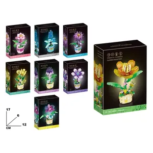 <b>Building</b> <b>Block</b> Sets Flower Collection 158 Pcs Educational Toy For Kids And Adults - Product Image 1