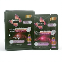 Masque facial et sérum liftant avec vitamine C, acide hyaluronique et collagène pour le visage et le cou, anti-rides et raffermissant pour la peau