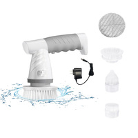 Brosse de nettoyage électrique sans fil 4 en 1, brosse rotative pour la cuisine, la vaisselle, l'évier, la salle de bain, nettoyage en profondeur