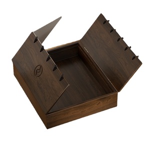 Wooden Clothing <b>Storage</b> Box Rectangle 6 In High Engraved Design For Gift Use <b>Clothes</b> Organizer - Product Image 5