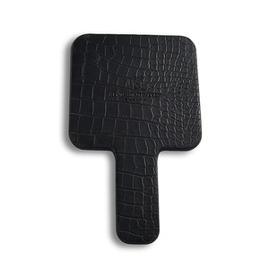 Wholesale Personalized Makeup Hand Held PU Leather <b>Square</b> French Elegance Cosmetic <b>Mirror</b> Make up <b>Mirror</b> - Product Image 3