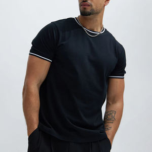 T-shirt à manches courtes pour homme, logo personnalisé, coton de haute qualité, prix d'usine, fabricant, blanc - Product Image 1