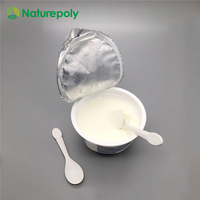 Cuillère à crème glacée biodégradable colorée personnalisée en PLA CPLA amidon de maïs yaourt glacé cuillère à Sundae compostable en plastique cuillère jetable