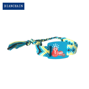 Handmade Dệt Điều Chỉnh Đầy Màu Sắc Wristband Với In PVC <span class=keywords><strong>NFC</strong></span> <span class=keywords><strong>Tag</strong></span> Để Nhận Dạng - Product Image 3
