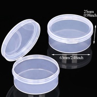 Boîte de rangement en plastique PP ronde transparente multi-tailles SUNSHING Factory pour bijoux, bagues, clous d'oreilles, petites pièces, boîtes organisatrices