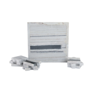 Gioco di puzzle con piano in pietra quadrato per tavolino da soggiorno, decorazione per casa e ufficio, pietra Banswara - Product Image 6
