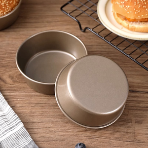 Presse à hamburger 4 pouces <span class=keywords><strong>Mini</strong></span> Hot Dog Pain Hamburger Bun Baking Cheese Fromage Round Roasting Plate Cake Mold - Product Image 1
