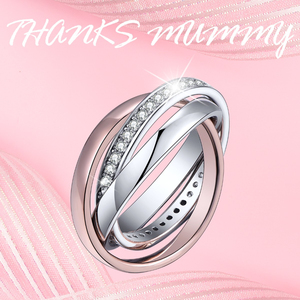 Anillo Enrollable Tricolor de Plata de Ley 925 de Diseño Duradero y Alta Calidad - Product Image 6