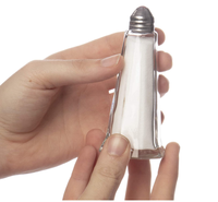 Ensemble de épices et d'assaisonnements vides, 1oz, conteneurs en verre, en forme de tour, poivre sucre, shaker en acier inoxydable, vente en gros