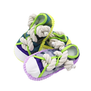 Pantoufles sonores en peluche pour chiens, jouet anti-ennui à mâcher pour chiens de petite, moyenne et grande taille - Product Image 2