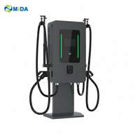 Chargeur mural double pistolet pour véhicules électriques DC 30KW 60KW 80KW CHAdeMO CCS1 CCS2 GB T AC380V pour parking