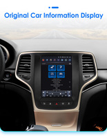 CARUPEZ-Estéreo para coche Android de 9,7 pulgadas, con navegación GPS, Jeep Grand Cherokee 2014-2022 7862S, 8 núcleos, unidad principal de estilo Tesla Vertical