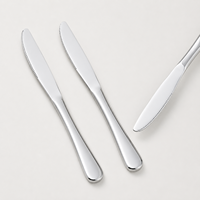 Ensemble de couteaux à beurre modernes en acier inoxydable de qualité 410, poli miroir, compatibles lave-vaisselle, pour hôtels, restaurants, traiteurs, vente en gros