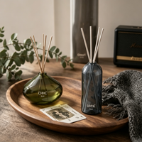 Nouvel Arrivage : Ensemble Diffuseur à Bâtonnets en Verre avec Huile Parfumée et Bâtonnets – Cadeau Parfum d'Ambiance pour la Maison
