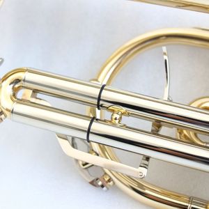 <span class=keywords><strong>Corneta</strong></span> de Latón Dorado de Alta Calidad <span class=keywords><strong>con</strong></span> Acabado Transparente, Clave en Si Bemol <span class=keywords><strong>con</strong></span> Gatillos y Estuche, Instrumento Musical - Product Image 3