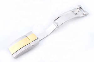Fermoir plongeur pliable de 16mm Boucle déployante en acier inoxydable pour montre Rollex daytona - Product Image 4