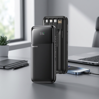 Batterie externe portable Remax 10000 mAh 22,5 W avec écran LED et câbles intégrés pour une charge rapide