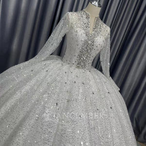 Nuevo Vestido de Novia Lujoso con Cuentas y Lentejuelas, Vestido de Novia, Lscm16 Jancember - Product Image 4