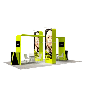 Gorgeous design Modular Exhibition Booth with Custom Size Tension Fabric Aluminium Pipe Expo show booth