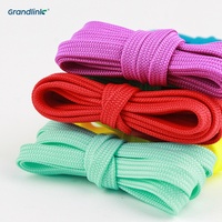 Offre spéciale de lacets plats en polyester 4mm 6mm 8mm 10mm Lacets de chaussures pour baskets de couleur personnalisée Vente en gros décorative colorée